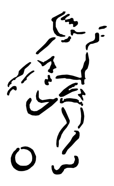 OnlineLabels Clip Art - Football Soccer Stencil