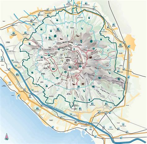 Parco Nazionale del Vesuvio: Detailed Map