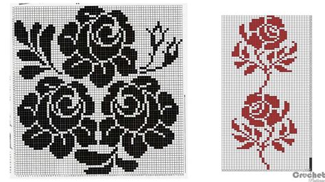 Rose filet crochet pattern - MyCrochetPattern