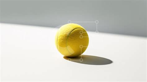 Bright Yellow Tennis Ball on White Background stock photo | Creative ...