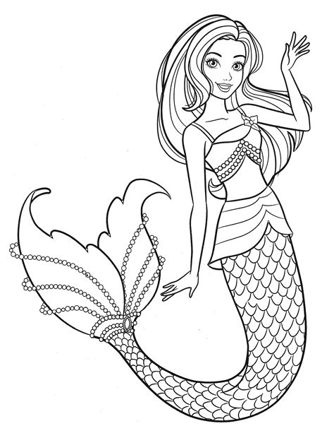 Mermaid Princess Printable Coloring Pages - KoltonecWilkerson