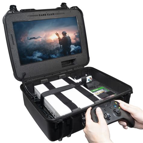 Case Club Waterproof Xbox Portable Gaming Case w/ Built in Lid Monitor