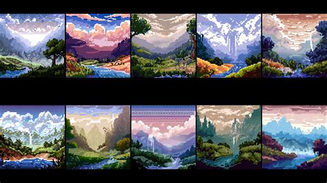 Pixel Art Backgrounds: Landscapes 1 in 2D Assets - UE Marketplace