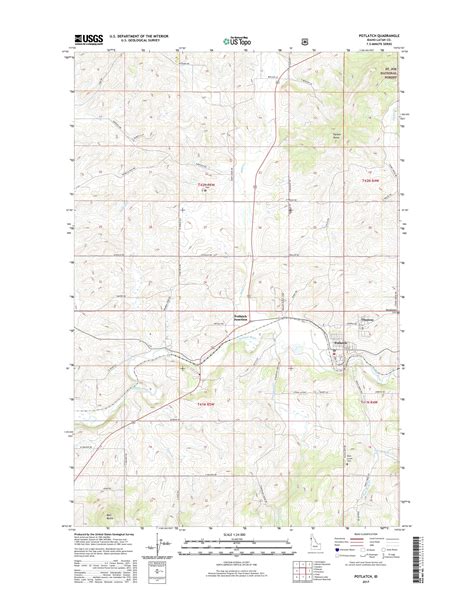 MyTopo Potlatch, Idaho USGS Quad Topo Map