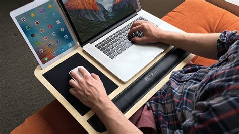 An Ergonomic Lap Desk With Room for a Mouse, Laptop, & Tablet