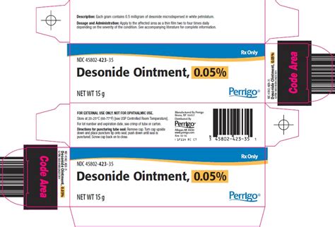 NDC 45802-423 Desonide Ointment Topical