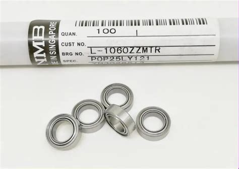 NMB Minebea 100PCS MR106ZZ / L 1060ZZ deep groove ball bearings 6*10*3mm MR106ZZ bearing 676zz ...