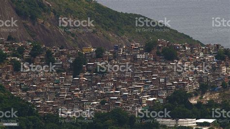 Aerial View Of Rocinha Favelas Stock Photo - Download Image Now - 2014, Aerial View, Brazil - iStock