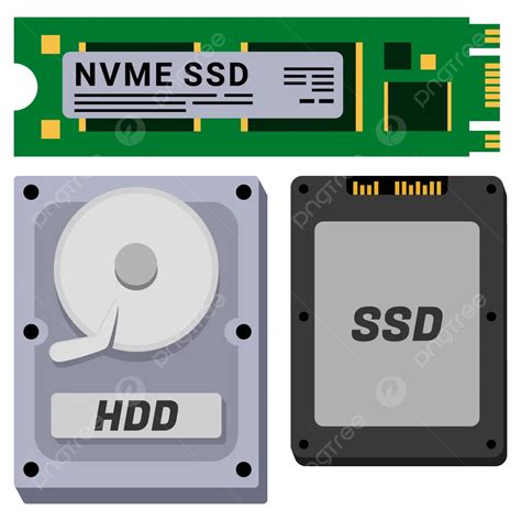 Ssd Hdd Nvme Computer Storage Drive Vector, Ssd, Hdd, Nvme PNG and Vector with Transparent ...