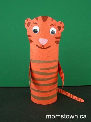 Paper Tube Tiger Puppet Craft for Preschoolers | momstown arts and ...