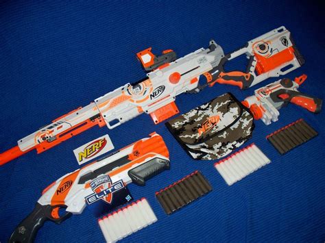 SNIPER Complete Nerf N -Strike Longstrike Whiteout S-6 Rifle ELITE Lot | #1811588340