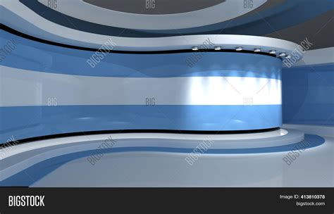 Tv Studio. Light Blue Image & Photo (Free Trial) | Bigstock