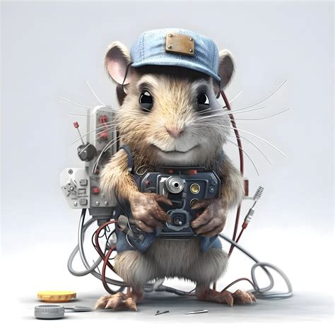 Funny rat with a camera and a tool. 3d rendering, Image 23184809 Stock ...