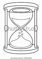 Hourglass Linear Stock Illustration Coloring Pages เวกเตอร์สต็อก ปลอด  sketch template