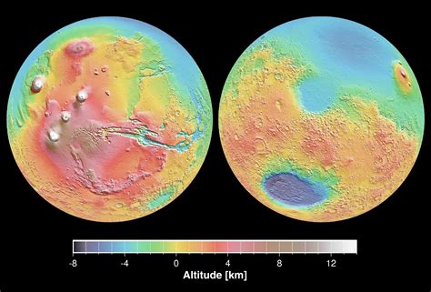 Large detailed map of the surface Mars. Mars surface large detailed map ...