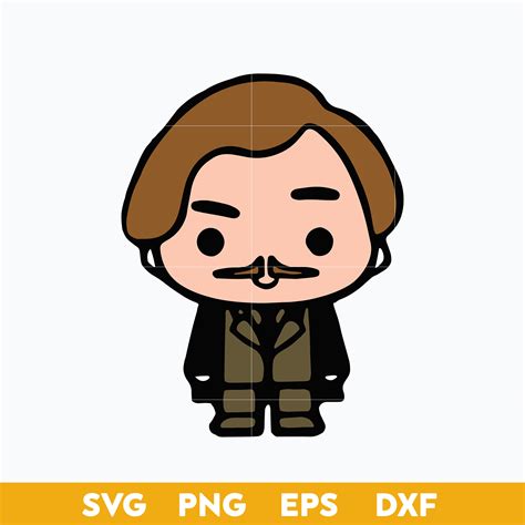 Cartoon Remus Lupin Chibi SVG, Harry Potter Character SVG, M | Inspire Uplift