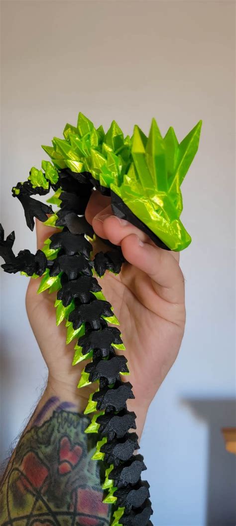 Articulated Dragon 3D Printed Articulated Print in Place - Etsy