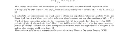 Solved 1. SPIN PHYSICS, LARMOR PRECESSION AND MRI BASICS | Chegg.com