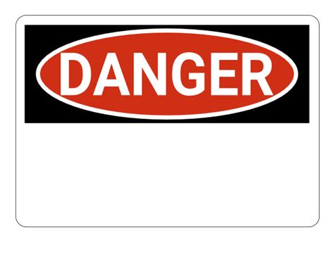 Printable Blank Danger Sign