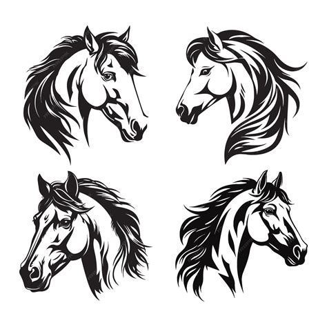 Premium Vector | Set of Horse logo vector illustration