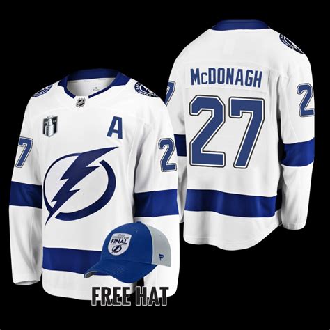 Men Ryan McDonagh Tampa Bay Lightning 2022 Stanley Cup Final White Away ...