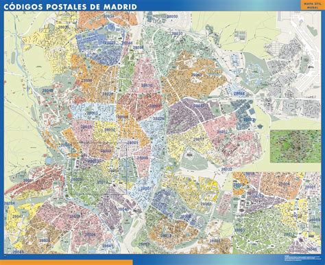 Madrid Capital Mapa Codigos Postales