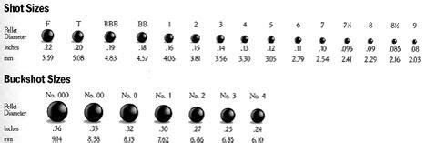 Shotgun Buckshot Size Chart / WO2011085279A2 - Shotshell with ...