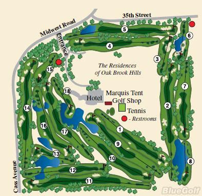 Willow Crest Golf Club at Oak Brook Hills - Layout Map | Course Database