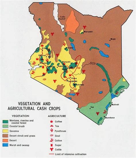 Kenya natural resources map - Map of Kenya natural resources (Eastern Africa - Africa)