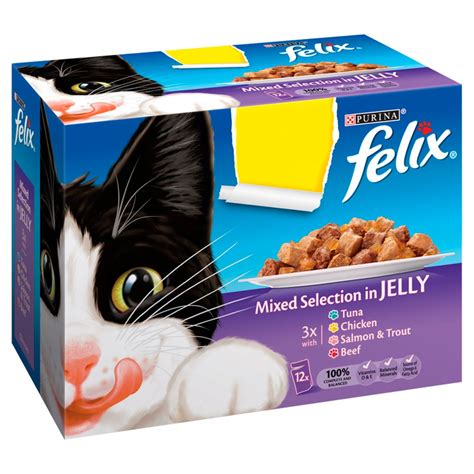 FELIX Mixed Selection Wet Cat Food 12x100g | Britannia.lk