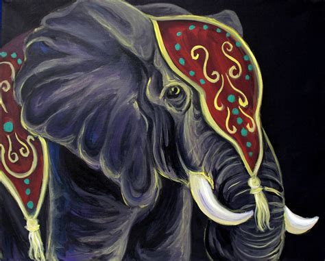 Three Hour Paintings « Purple Easel | Elephant painting, Painting, Circus art