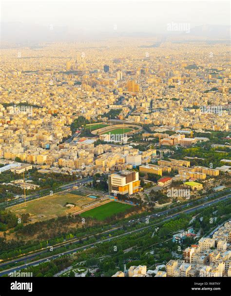 Tehran skyline at sunset, Iran Stock Photo - Alamy