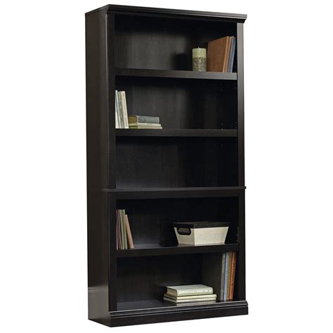 Sauder 5-Shelf Bookcase in Estate Black | Nebraska Furniture Mart