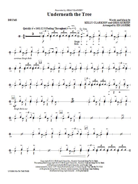 kelly-clarkson-underneath-the-tree-163129 Sheet Music Notes, Chords, PDF | Sheet music notes ...