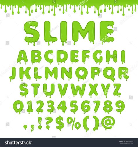 Slime Font: Over 1,204 Royalty-Free Licensable Stock Vectors & Vector ...