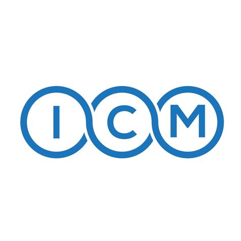 ICM letter logo design on white background. ICM creative initials ...