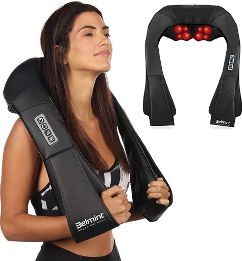 Shiatsu Massager with Heat for Neck and Back (Black) – BelmintCo