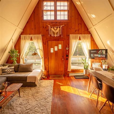 Log cabins, mid-century A-Frames & cozy cottages perfect for experiencing the Green Mountain ...