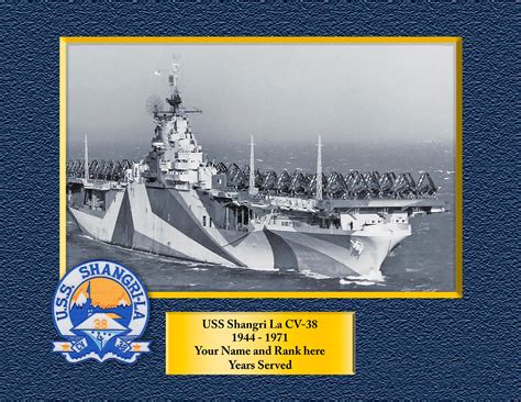 USS Shangri-la CV-38 Custom Personalized 8.5 X 11 Print of US | Etsy