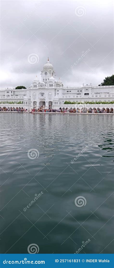 Golden Temple Entrance with Sarovar View. Stock Image - Image of ...