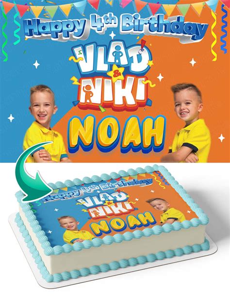 Vlad and Niki Youtuber Kids Edible Cake Toppers – Ediblecakeimage