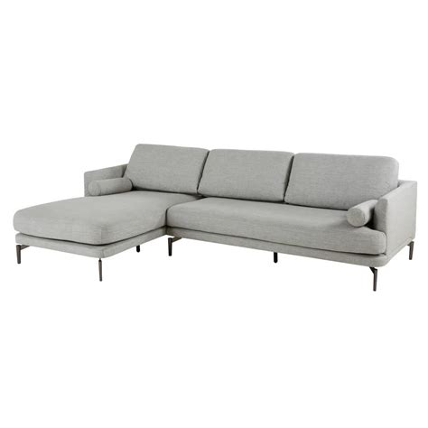 Light Grey 5-Seater Left-Hand Corner Sofa Alaska | Maisons du Monde