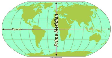 4 Free Printable World Map Prime Meridian in PDF | World Map With Countries