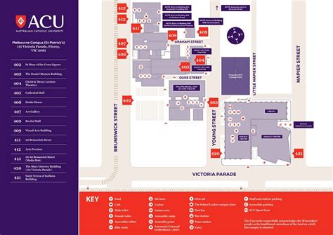 Melbourne campus map - ACU