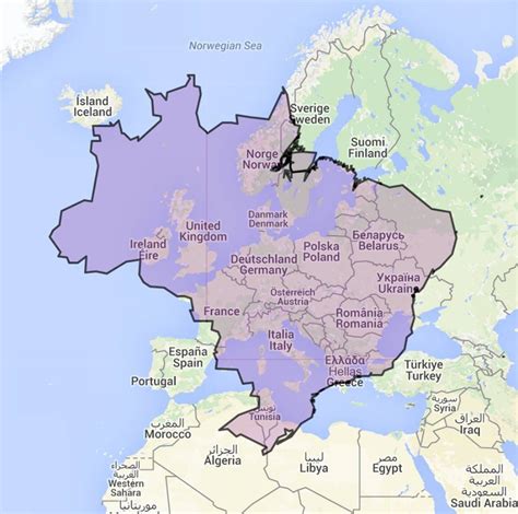 ACTUAL size of Greenland compared to Europe | Scrolller