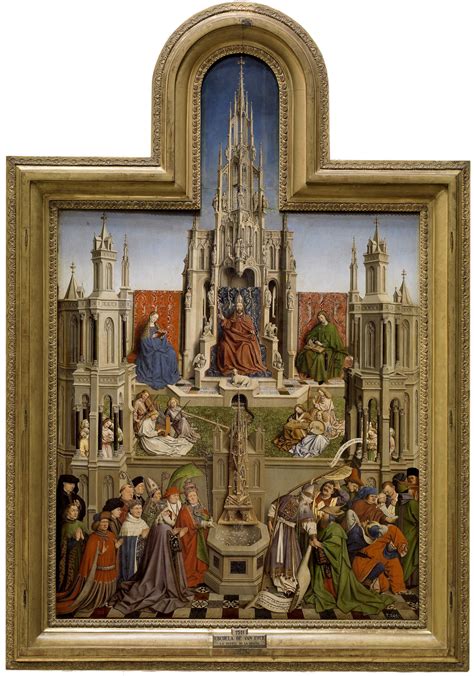 Jan van Eyck - The Fountain of Life (Museo del Prado) 1395 - 1441 ヤン ...