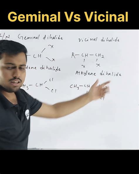 Geminal dihalide vs Vicinal dihalode. Difference between geminal ...