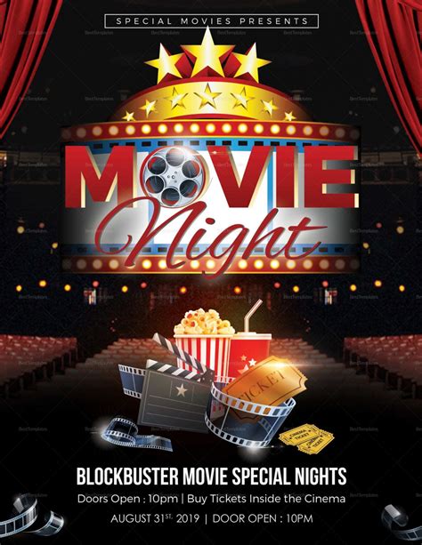 Free 32 Visiting Family Movie Night Flyer Template Photo By Church ...