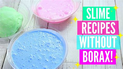 Testing Popular No Borax Slime Recipes! How To Make Slime Without Borax ...