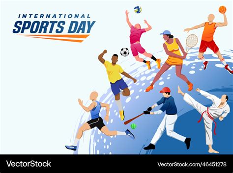 Sports background international day Royalty Free Vector